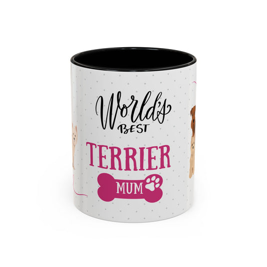 World's Best Terrier Mum Coffee Mug - Cute Dog Lover Gift