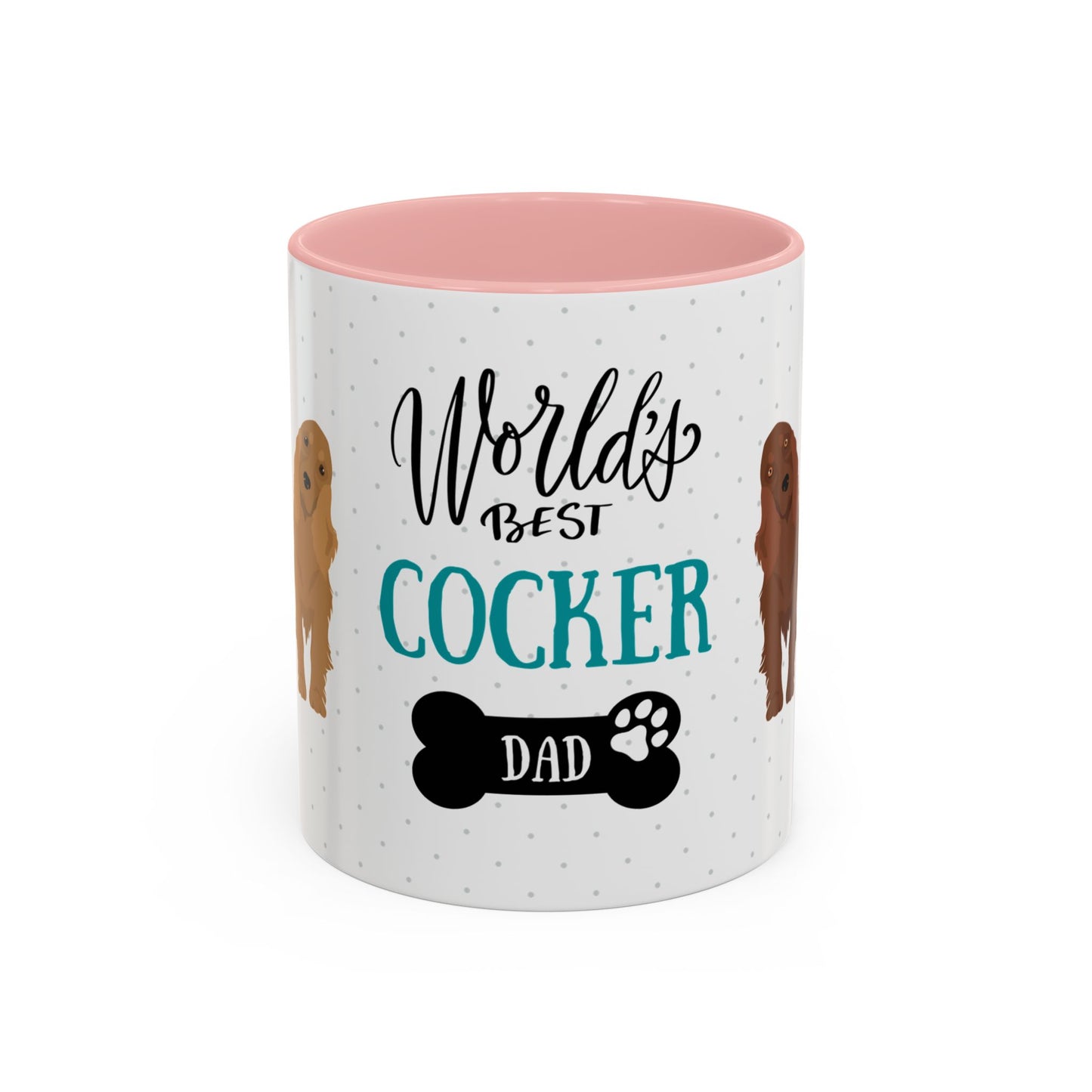 World's Best Cocker Spaniel Dad Coffee Mug - Cute Dog Lover Gift