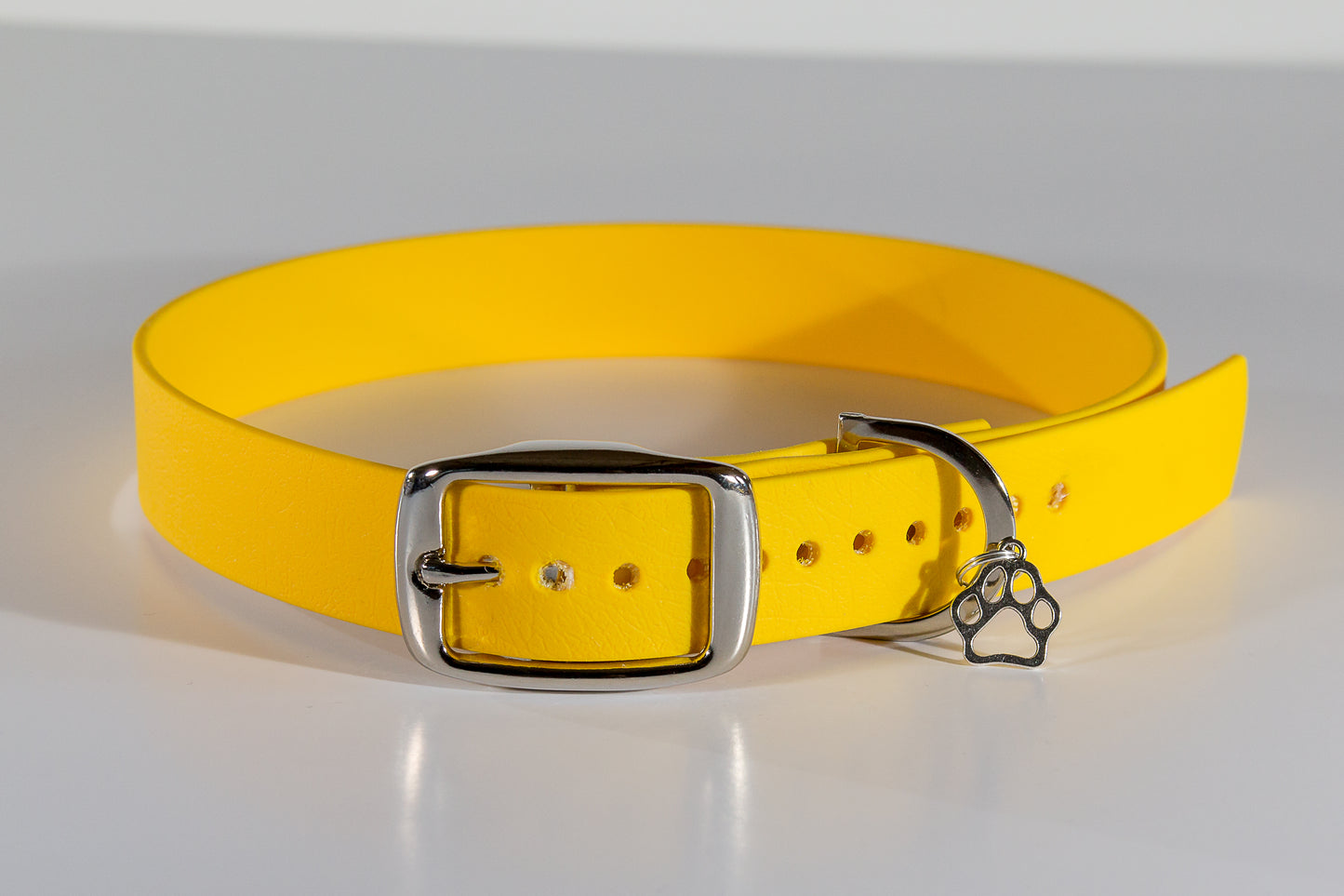 Hand-made BioThane Collar in Yellow